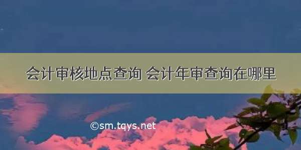 会计审核地点查询 会计年审查询在哪里