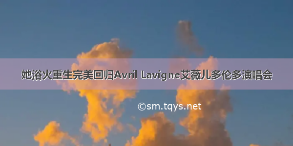 她浴火重生完美回归Avril Lavigne艾薇儿多伦多演唱会