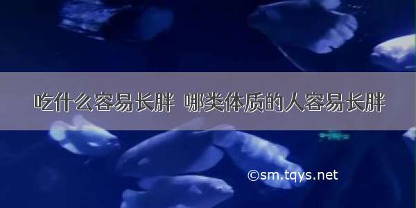 吃什么容易长胖  哪类体质的人容易长胖