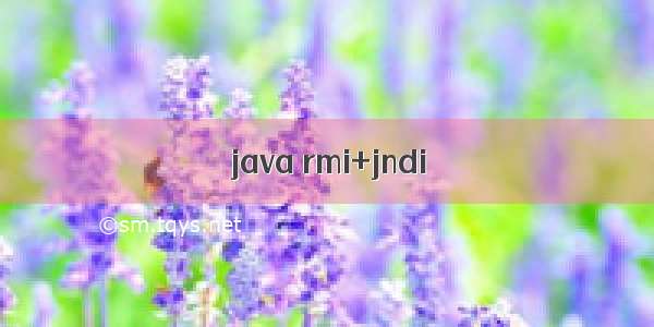 java rmi+jndi