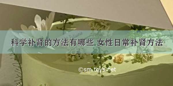 科学补肾的方法有哪些 女性日常补肾方法