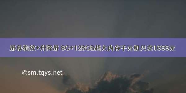 屏幕指纹+升降屏 8G+128GB超大内存千元机只卖1699元