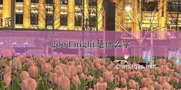 good night是什么字