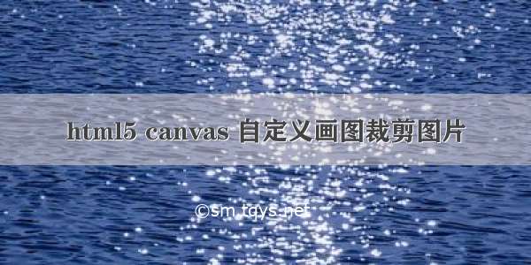 html5 canvas 自定义画图裁剪图片