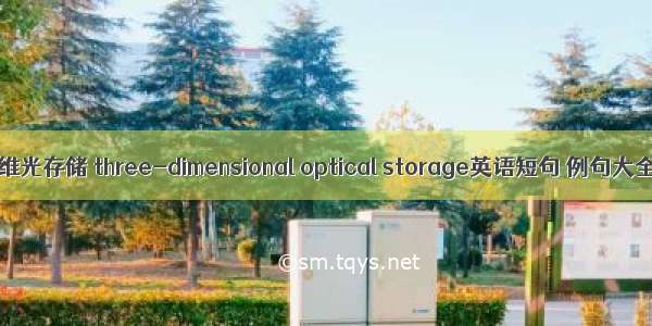 三维光存储 three-dimensional optical storage英语短句 例句大全