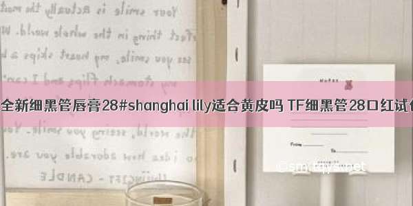 TF全新细黑管唇膏28#shanghai lily适合黄皮吗 TF细黑管28口红试色