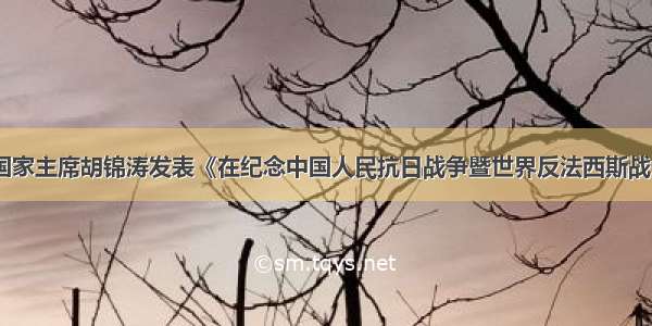 9月3日 国家主席胡锦涛发表《在纪念中国人民抗日战争暨世界反法西斯战争胜利60