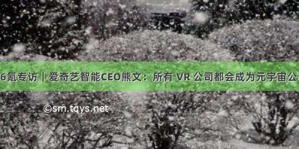 36氪专访｜爱奇艺智能CEO熊文：所有 VR 公司都会成为元宇宙公司