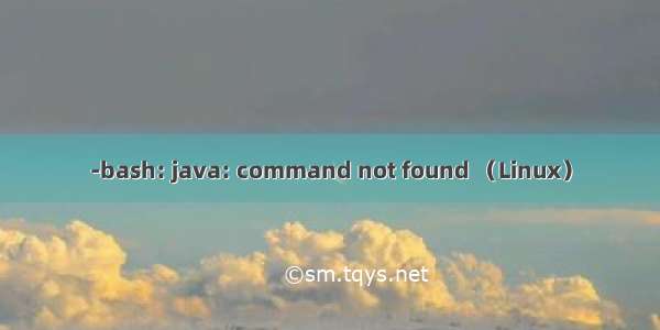 -bash: java: command not found （Linux）