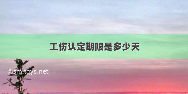 工伤认定期限是多少天