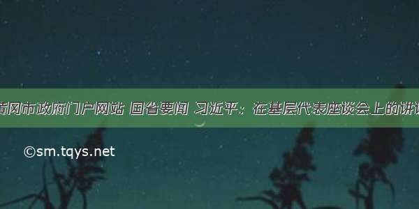 黄冈市政府门户网站 国省要闻 习近平：在基层代表座谈会上的讲话