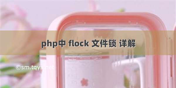 php中 flock 文件锁 详解
