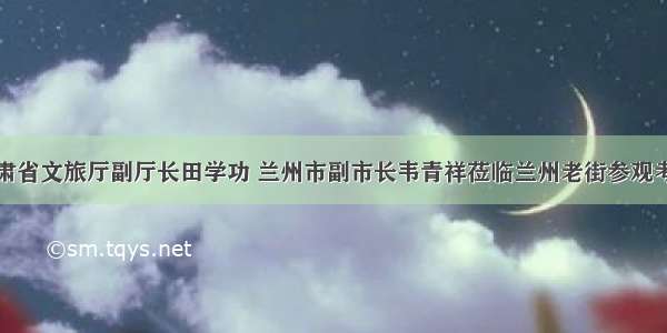 甘肃省文旅厅副厅长田学功 兰州市副市长韦青祥莅临兰州老街参观考察