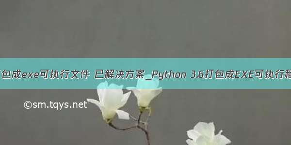 python3.6打包成exe可执行文件 已解决方案_Python 3.6打包成EXE可执行程序的实现...