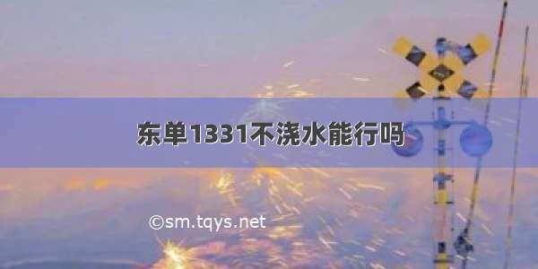 东单1331不浇水能行吗