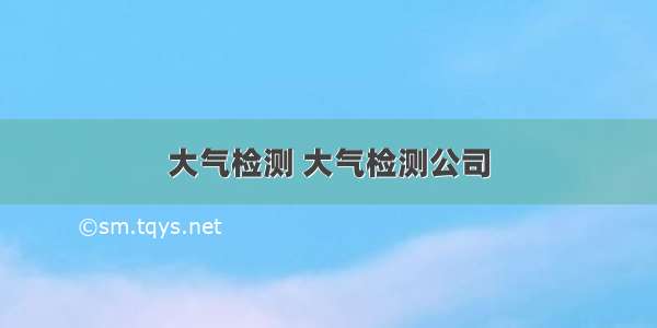 大气检测 大气检测公司