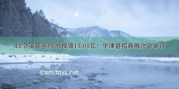 11个项目签约 总投资15.01亿！宁津县招商推介会举行