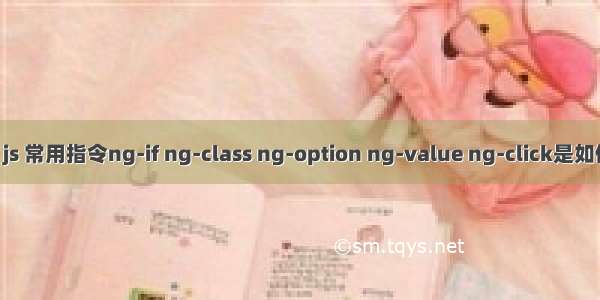 Angular js 常用指令ng-if ng-class ng-option ng-value ng-click是如何使用的？