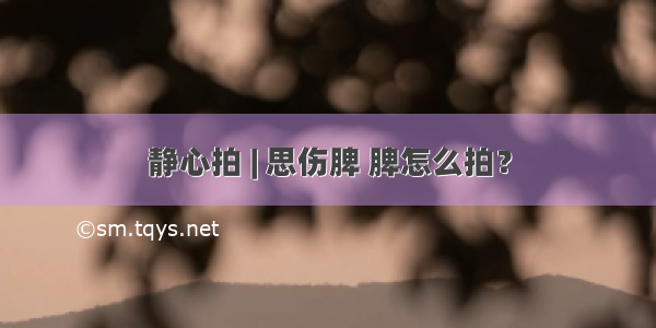 静心拍 | 思伤脾 脾怎么拍？