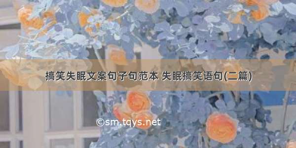 搞笑失眠文案句子句范本 失眠搞笑语句(二篇)