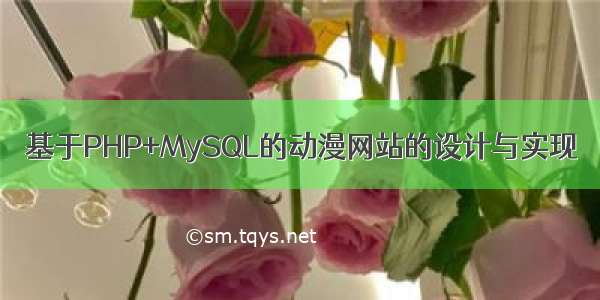 基于PHP+MySQL的动漫网站的设计与实现