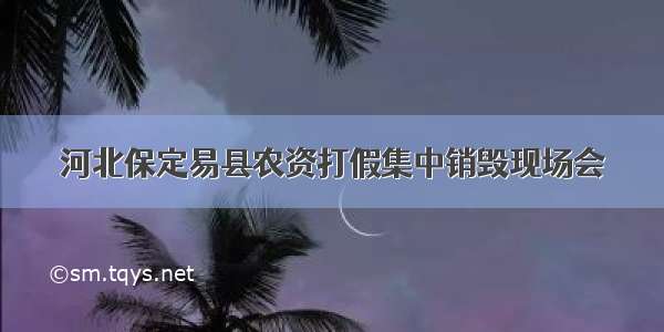 河北保定易县农资打假集中销毁现场会