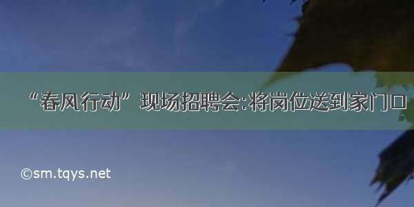 “春风行动”现场招聘会:将岗位送到家门口