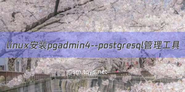 linux安装pgadmin4--postgresql管理工具