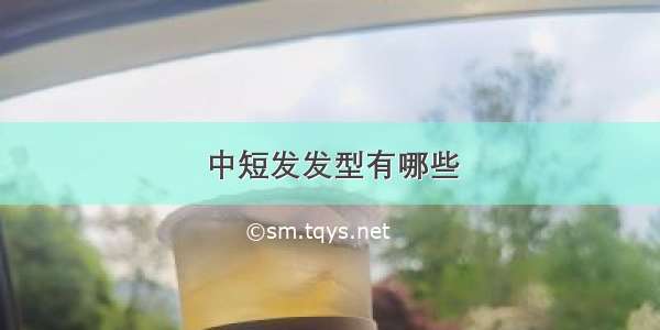 中短发发型有哪些