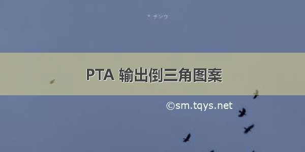 PTA 输出倒三角图案