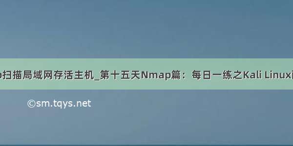 nmap扫描局域网存活主机_第十五天Nmap篇：每日一练之Kali Linux面试题