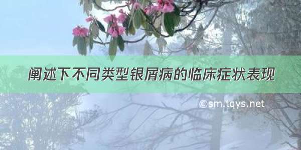 阐述下不同类型银屑病的临床症状表现