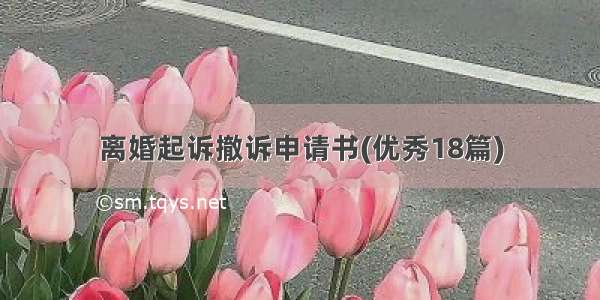 离婚起诉撤诉申请书(优秀18篇)