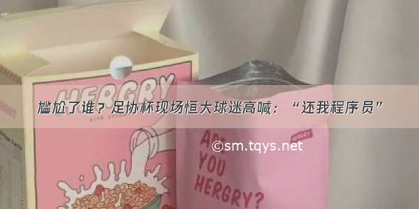 尴尬了谁？足协杯现场恒大球迷高喊：“还我程序员”