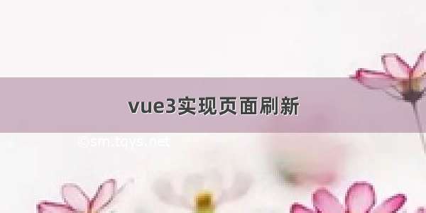 vue3实现页面刷新