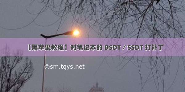 【黑苹果教程】对笔记本的 DSDT／SSDT 打补丁