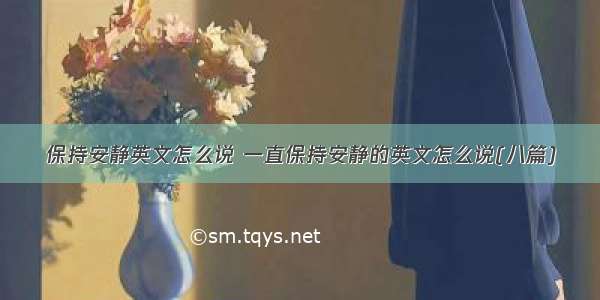 保持安静英文怎么说 一直保持安静的英文怎么说(八篇)