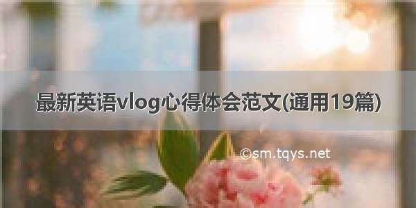 最新英语vlog心得体会范文(通用19篇)