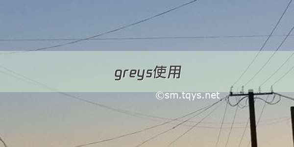 greys使用