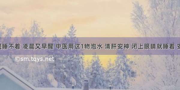 ​夜里失眠睡不着 凌晨又早醒 中医用这1物泡水 清肝安神 闭上眼睛就睡着 安稳到天亮