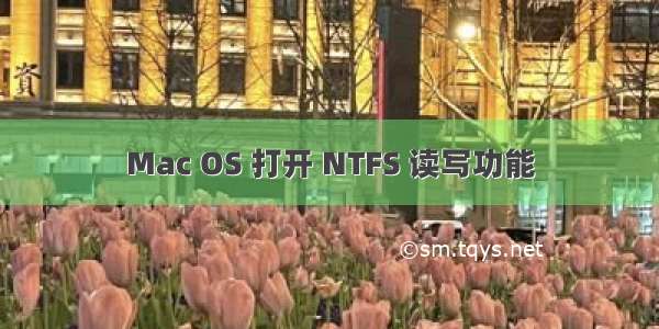 Mac OS 打开 NTFS 读写功能