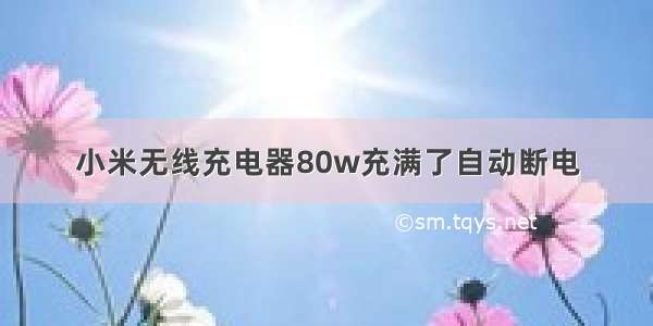 小米无线充电器80w充满了自动断电