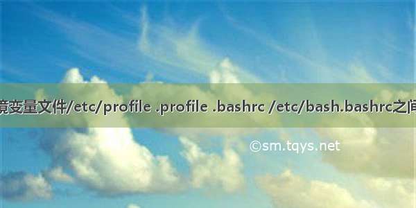 ubuntu中环境变量文件/etc/profile .profile .bashrc /etc/bash.bashrc之间的区别和联系