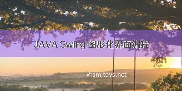 JAVA Swing 图形化界面编程