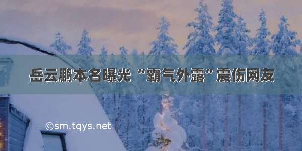 岳云鹏本名曝光 “霸气外露”震伤网友