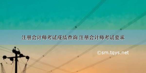 注册会计师考试成绩查询 注册会计师考试要求