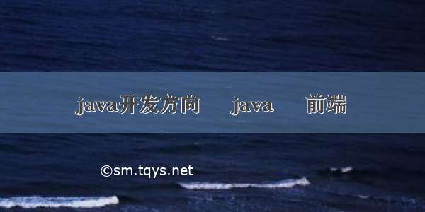 java开发方向 – java – 前端