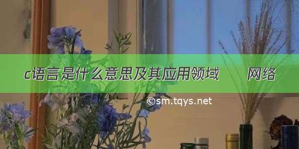 c语言是什么意思及其应用领域 – 网络