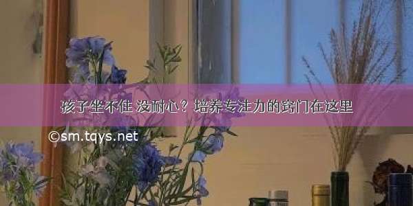 孩子坐不住 没耐心？培养专注力的窍门在这里