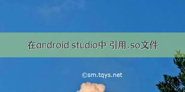 在android studio中 引用.so文件